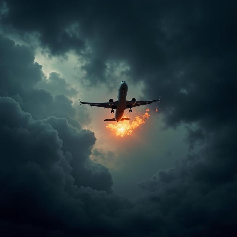 Dream of Airplane Crashing Through Clouds