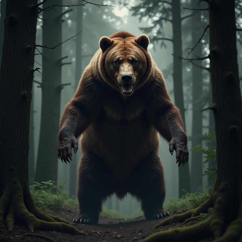 Brown bear in a forest