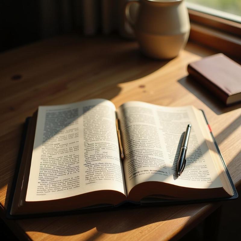 Open Bible and Dream Journal