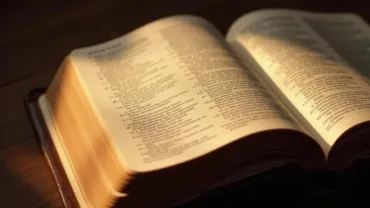 Open Bible with Glowing Light