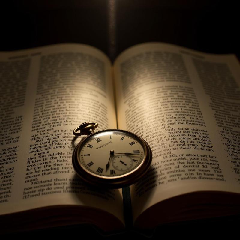 Open Bible with Watch