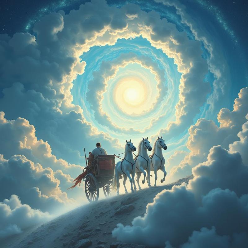 Biblical Chariot in the Clouds