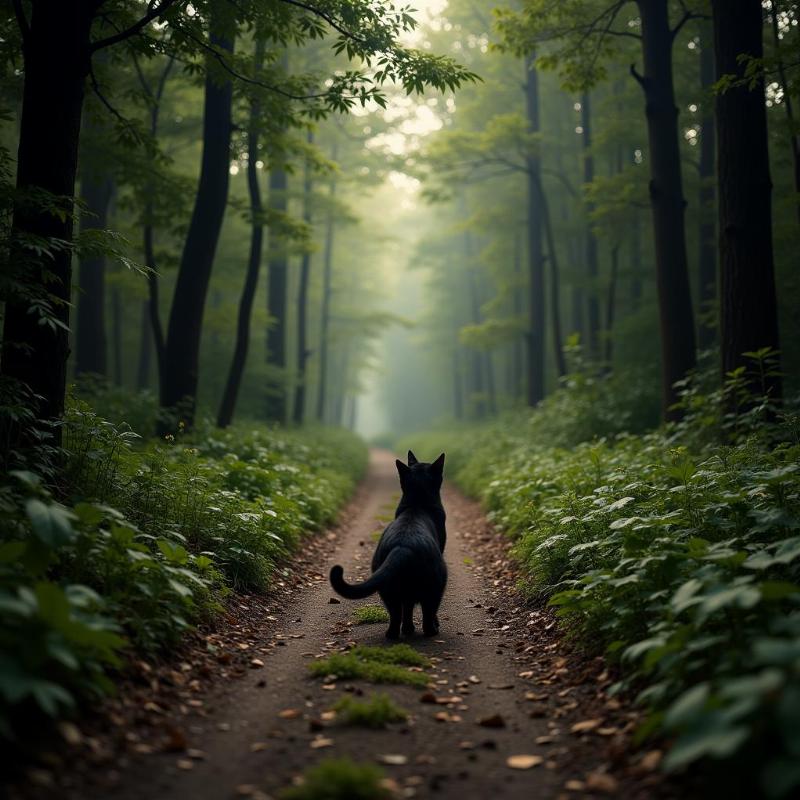 Black Cat Crossing Path Dream