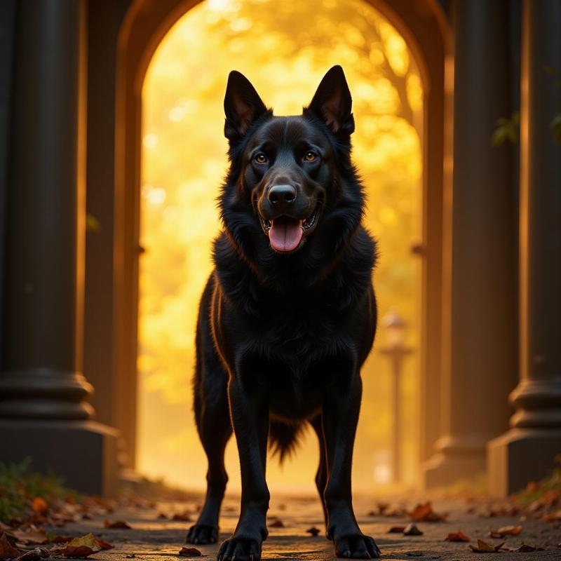 Black Dog Guarding a Gate - Biblical Interpretation