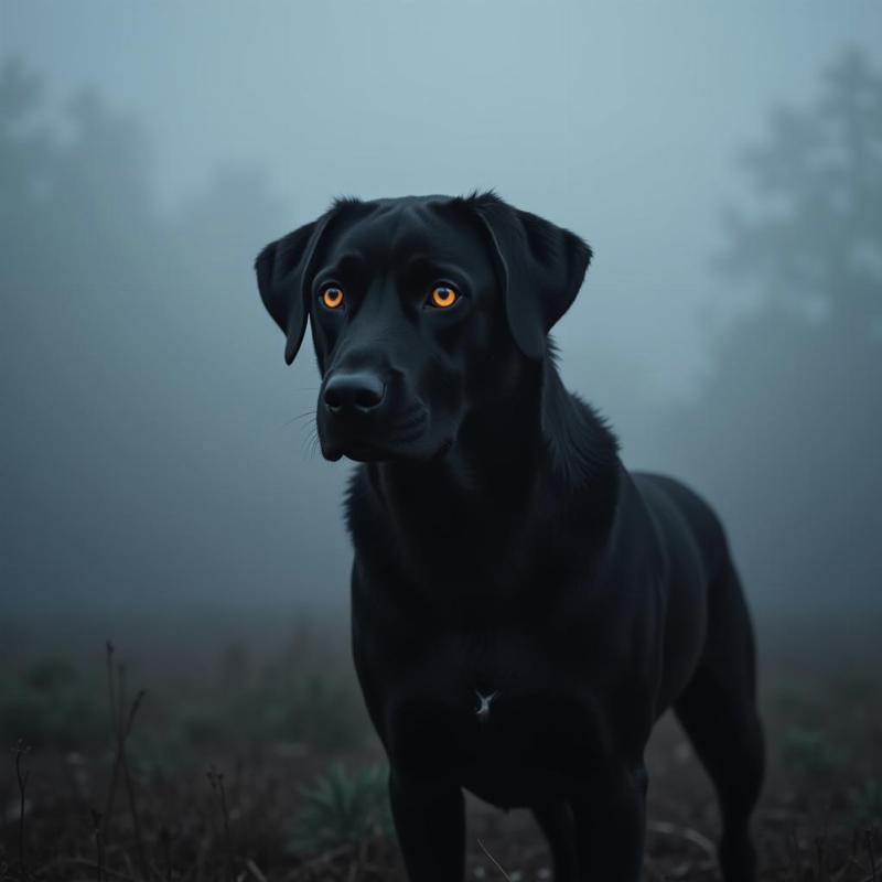 Black Dog in Fog - Dream Symbolism