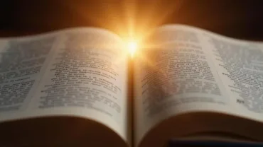 Bible Open with Light