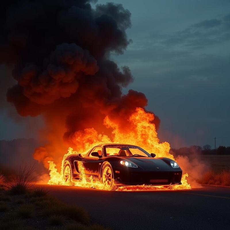 Dream of Car Engulfed in Flames