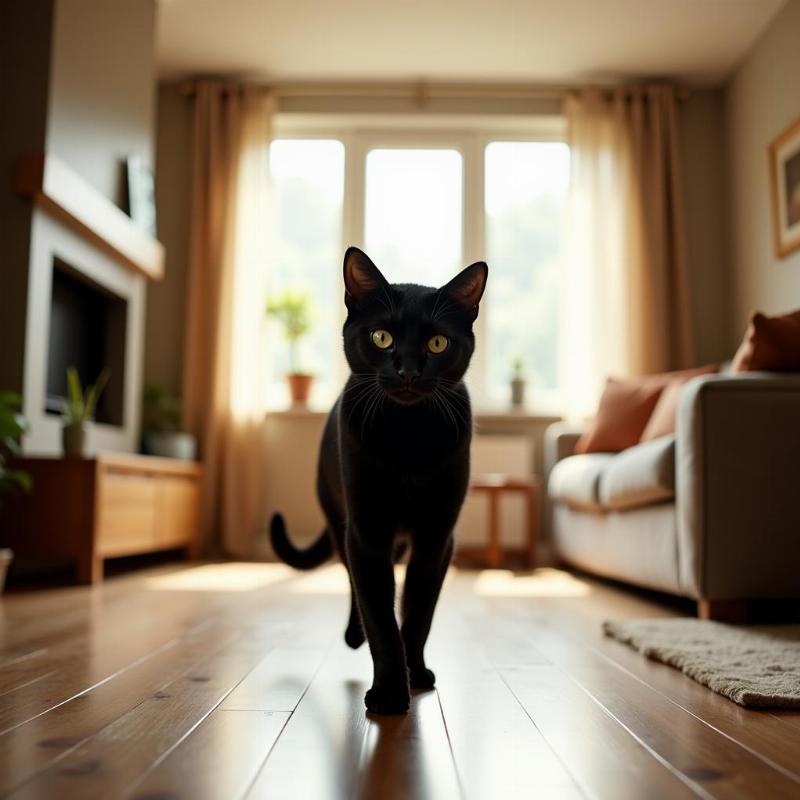 Cat Walking Through Dream House