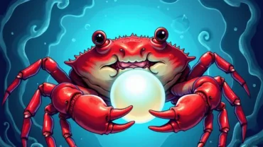 Crab Holding a Pearl