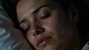 Woman Crying in Her Sleep