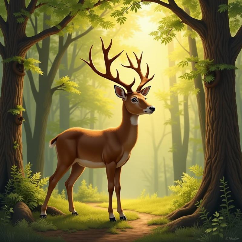 Deer Dream Symbolism in a Forest