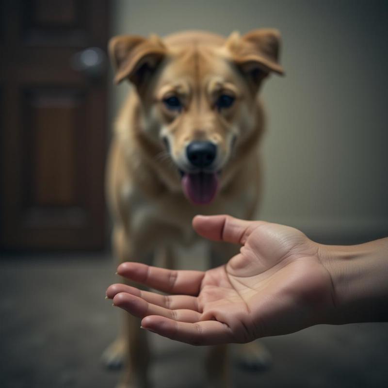 Dog Bite Representing Psychological Fear