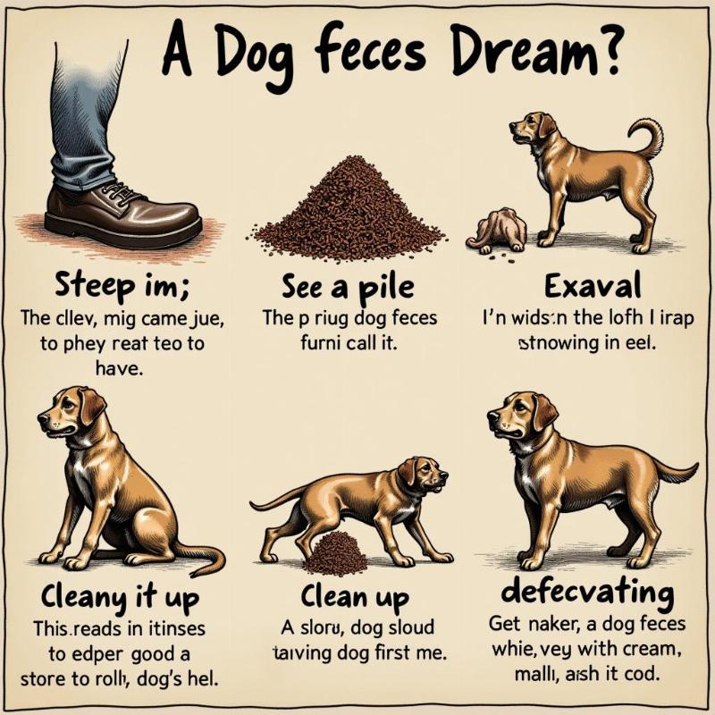 Different scenarios of dog feces dreams and their interpretations