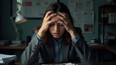 Woman Stressed in Office Dream