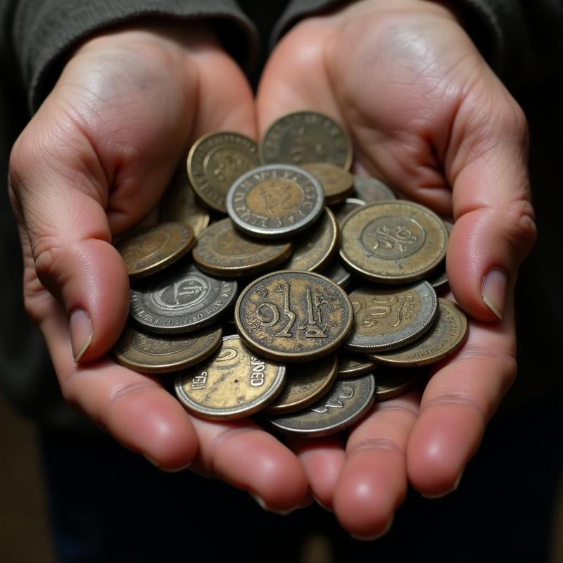 Pile of Ancient Coins in a Dream