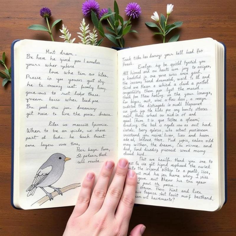 Dream Journal with Bird Illustrations