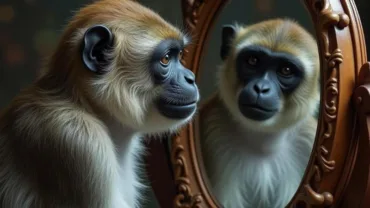 Dream of Monkey Looking in Mirror