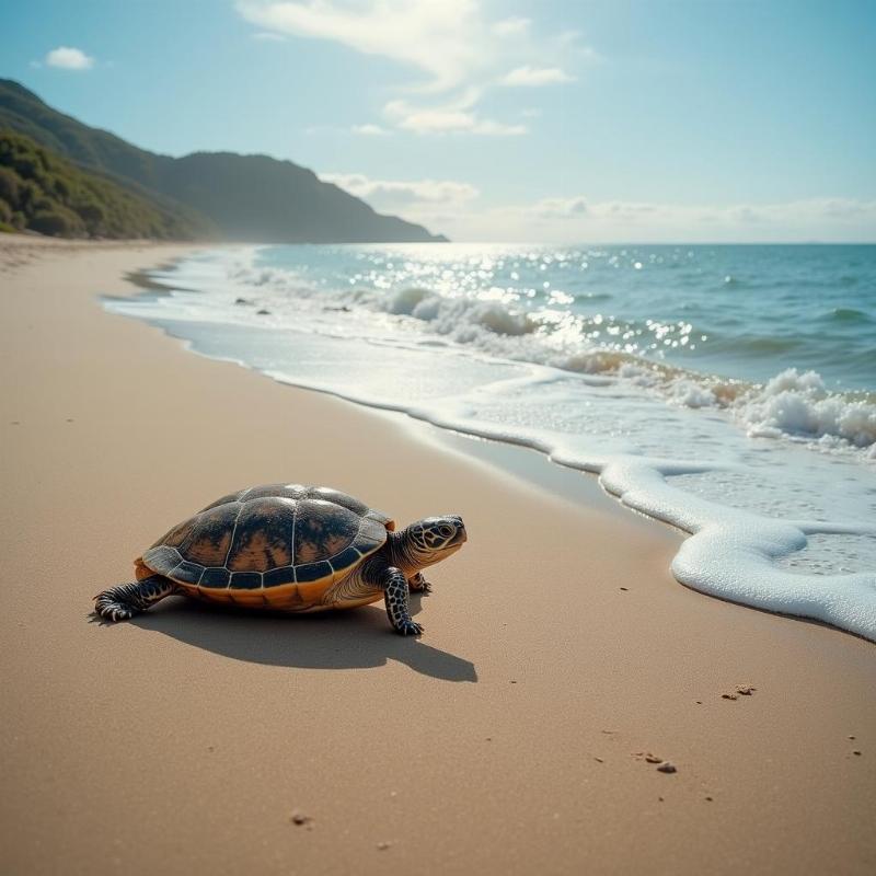 Dreaming of a turtle on the beach