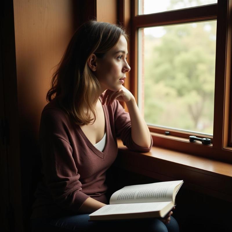 Woman pondering her dream about twins