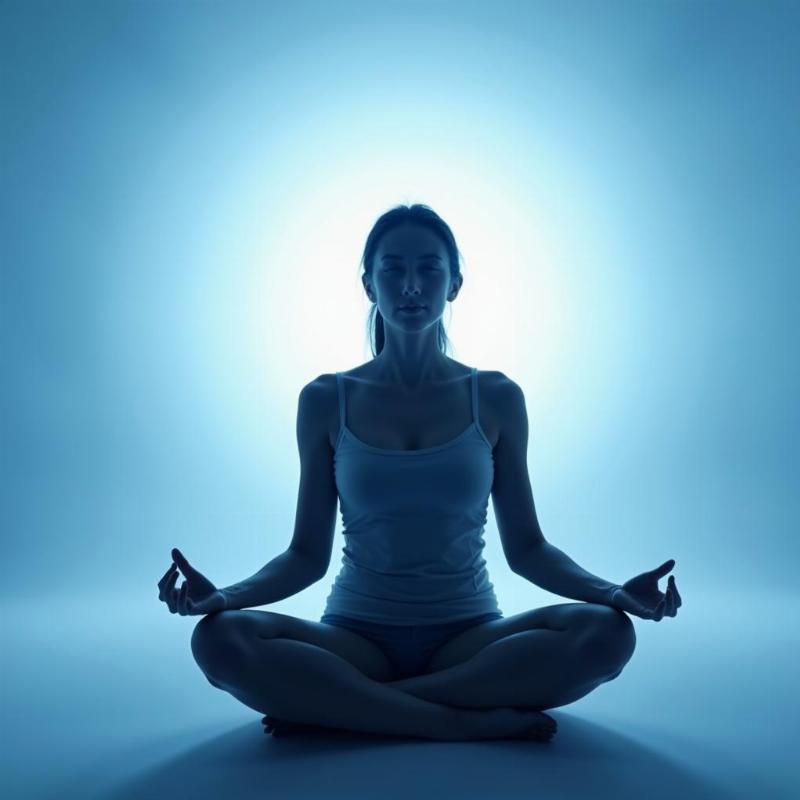 A person meditating peacefully with a serene background, signifying finding peace and control