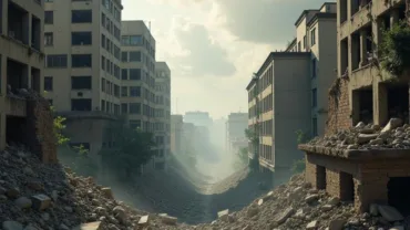 Earthquake Destroying a City