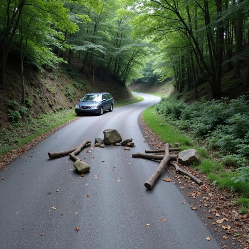 Dream about flat tire and obstacles on the road