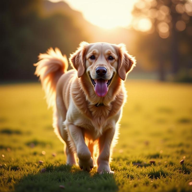 Friendly Golden Retriever in Dream