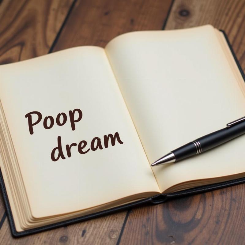 Writing down a poop dream