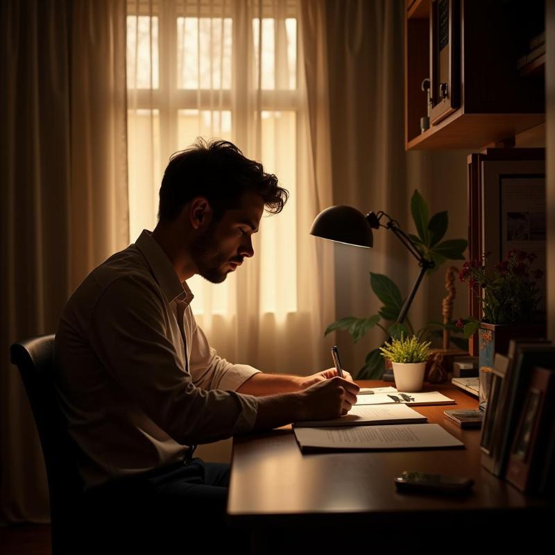 Man Journaling About His Dream