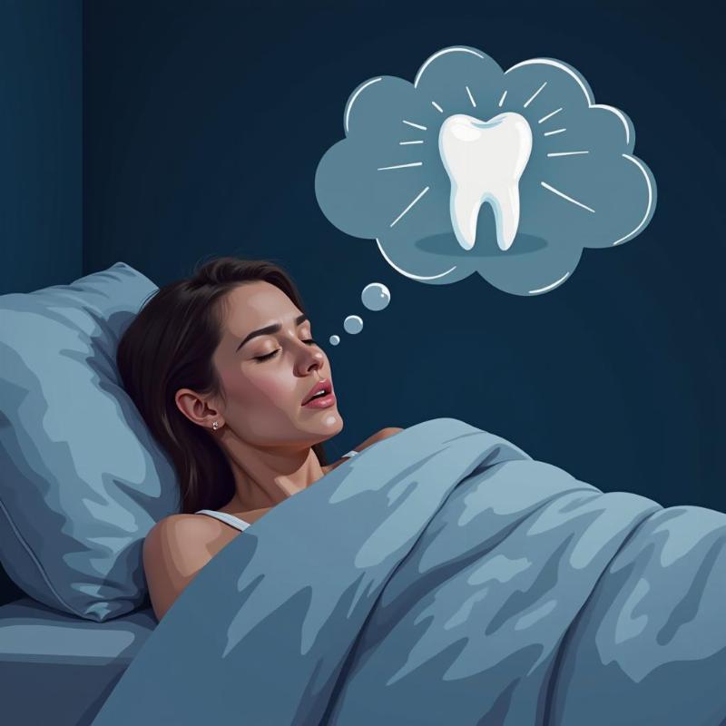 Woman Having a Loose Tooth Dream