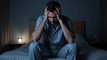 Man experiencing anxiety after a dream about losing his job