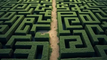 Maze representing challenges in life