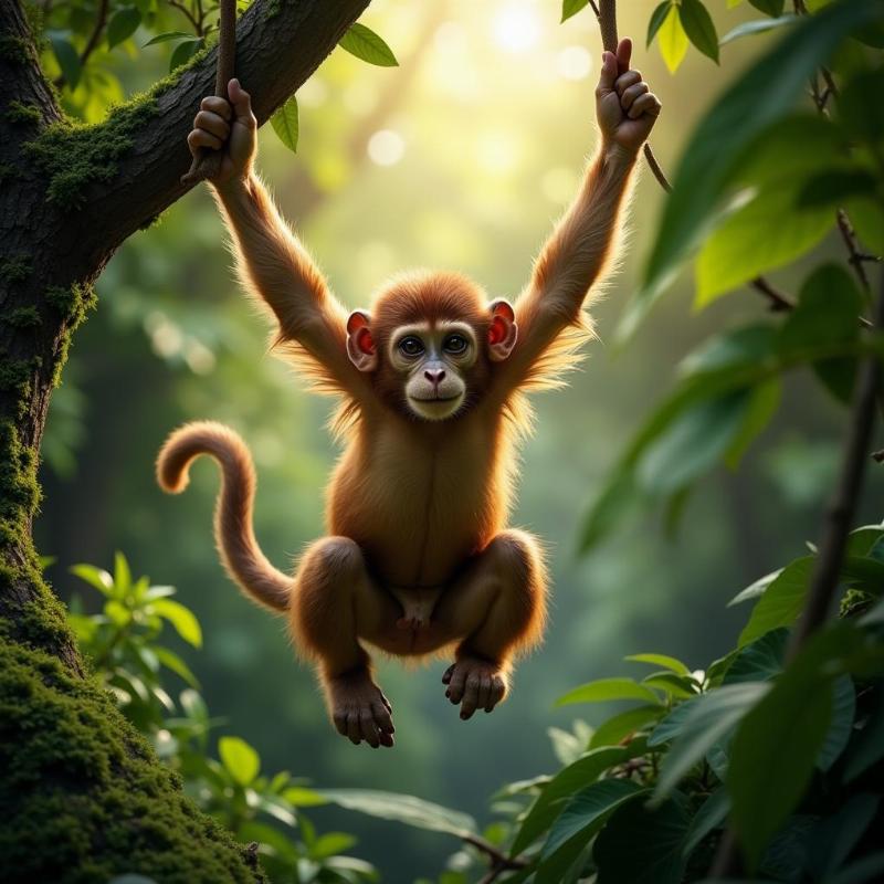 Monkey Swinging Through Jungle: Dream Symbolism