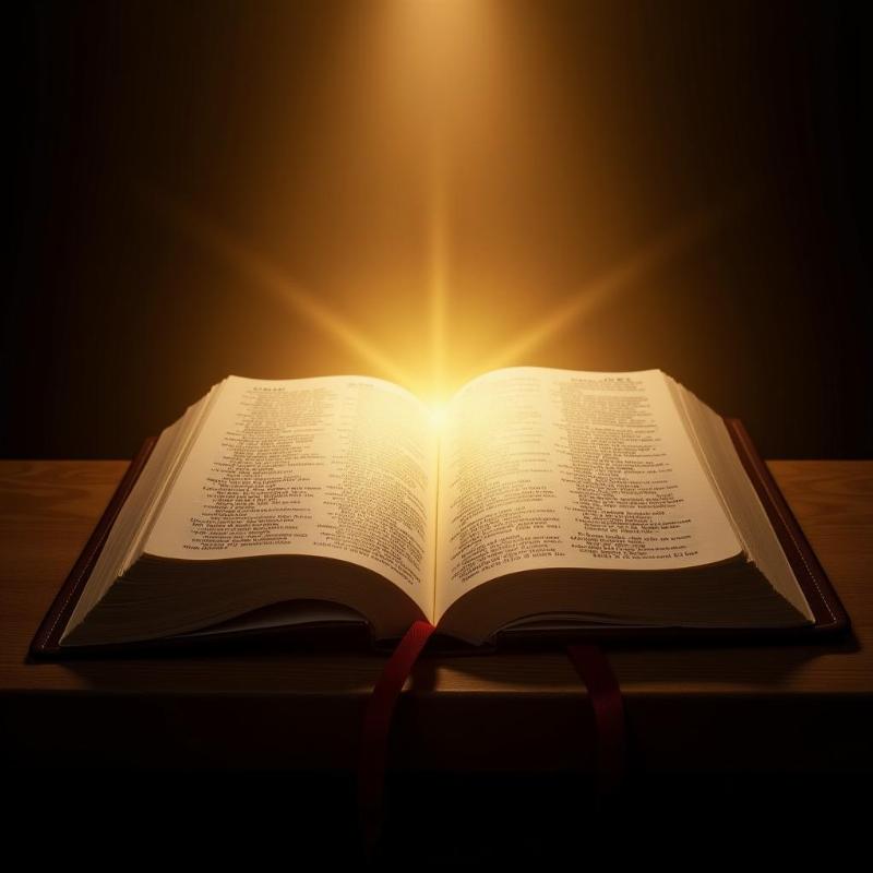 Open Bible with Light