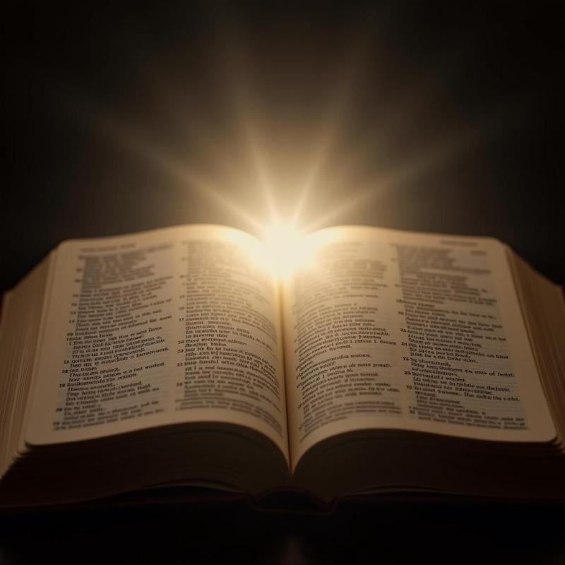 Open Bible with Light