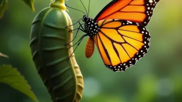 Butterfly Emerging from Cocoon