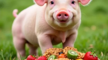 Dream of Abundance: A Pig Surrounded by Food