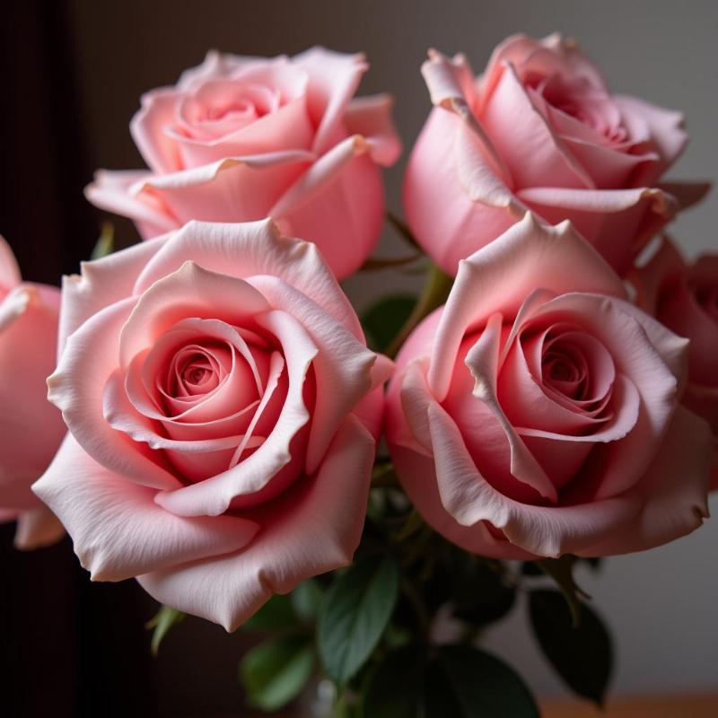 Pink roses bouquet