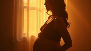 Pregnant Woman Glowing Light