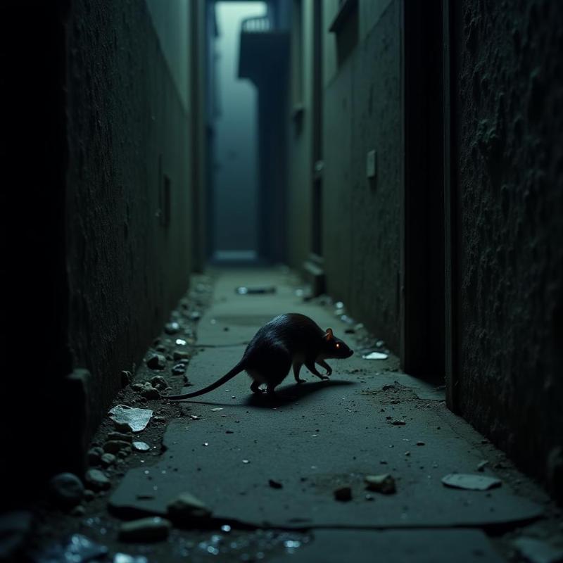 Rat in a Dark Alley