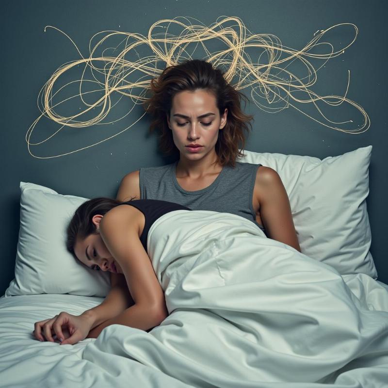 Woman feeling overwhelmed and out of control in a dream about a seizure