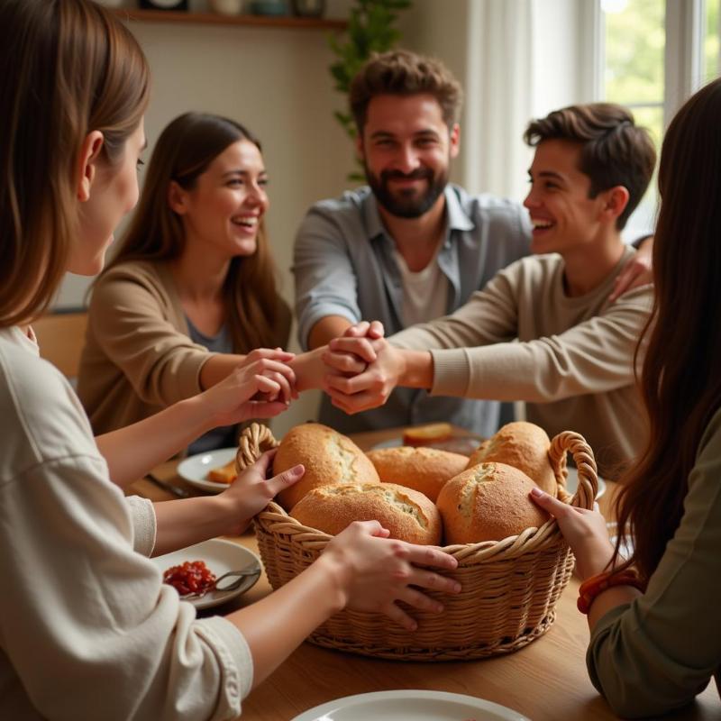 Sharing Bread with Family