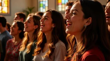 People Singing in Church