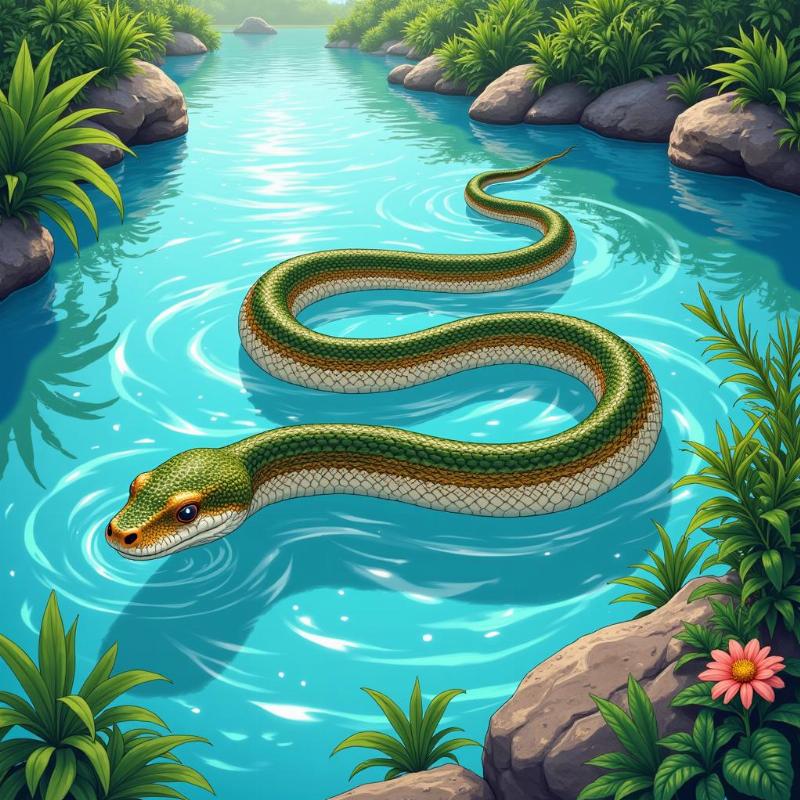 Serene Snake in Clear Water Dream Symbolism