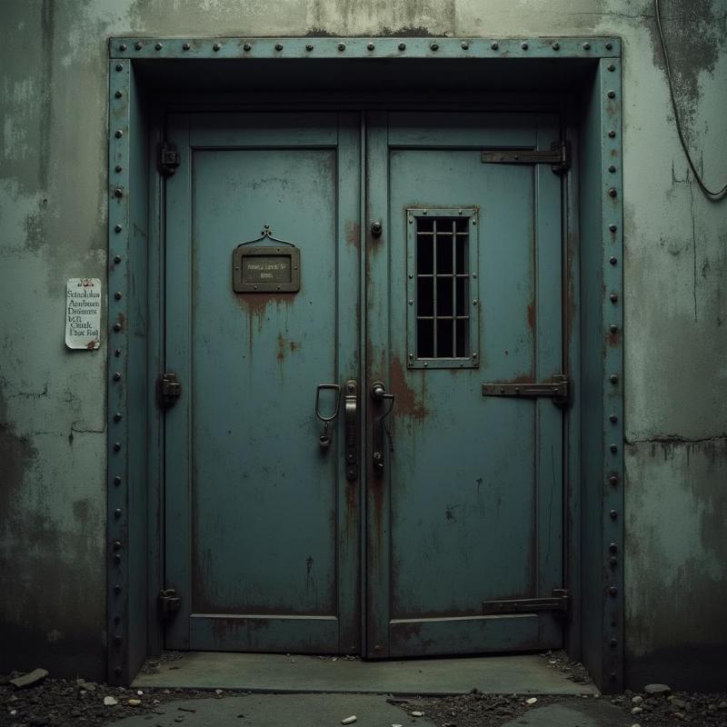 Solitary confinement cell door