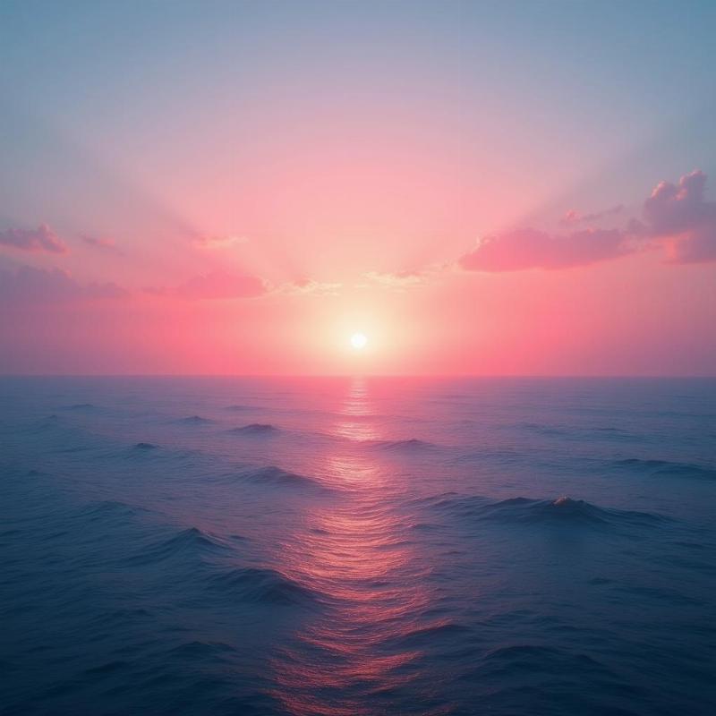 Sunrise over a calm sea