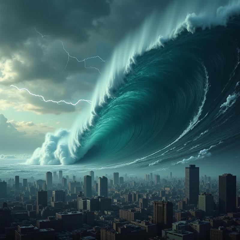 Dream of Tidal Wave Over City