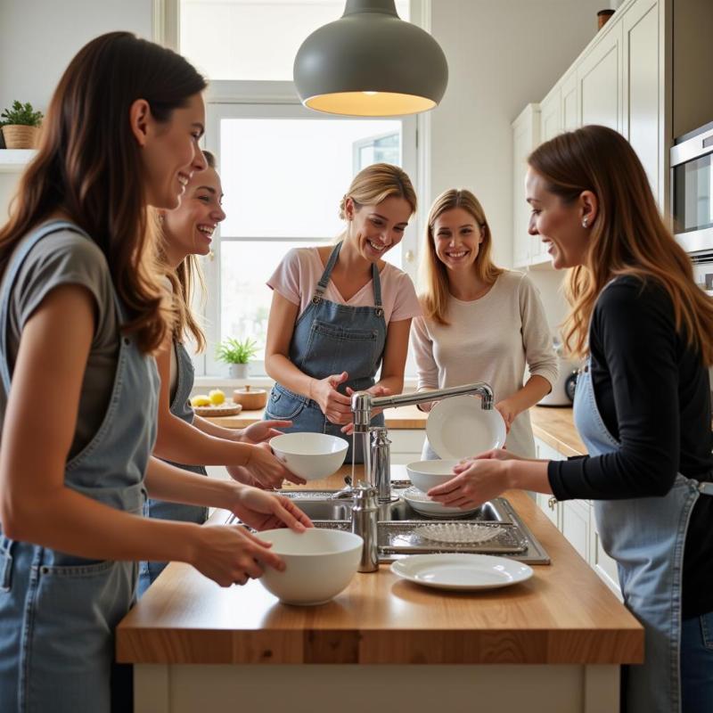 Washing Dishes Together