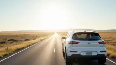 White Car on Open Road