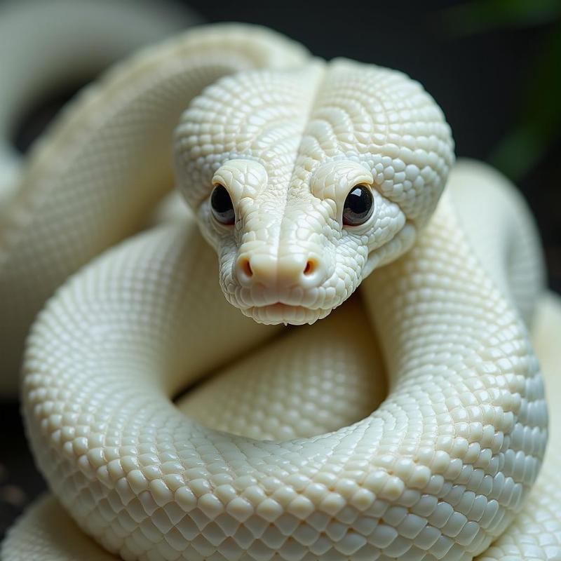 White Cobra Shedding Skin: Transformation and Renewal